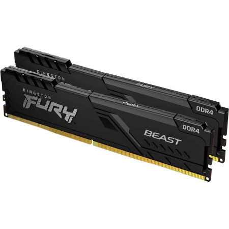 Оперативна пам'ять DDR4 32Gb 2666MHz PC4 21300 Kingston Fury KF426C16BBK2/32 Beast Black (Kit of 2x16)