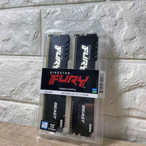 DDR4 16Gb 3200MHz PC4 25600 Kingston Fury KF432C16BBK2/16 Beast Black (Kit of 2x8) - 1 