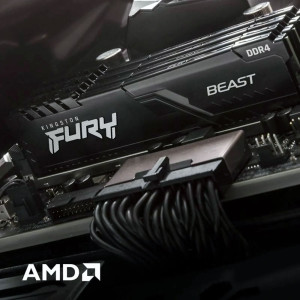 DDR4 32Gb 3200MHz PC4 25600 Kingston Fury KF432C16BB1K2/32 Beast Black (Kit of 2x16) - 2 