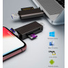 USB картридер для microSD Type-C - зчитувач SD карт пам'яті (кардрідер) CR023