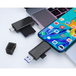 USB картридер для microSD Type-C - считыватель SD карт памяти (кардридер) CR023 - 1 