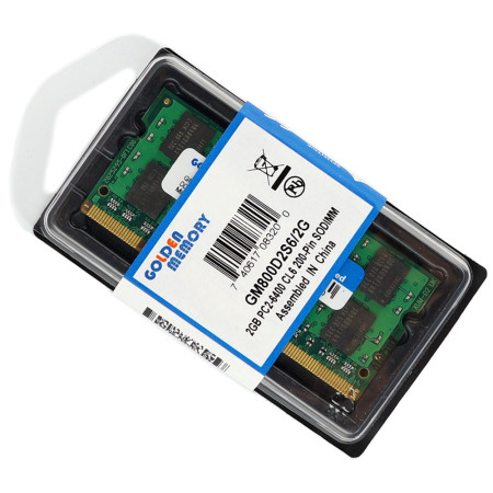 Оперативна пам'ять SODIMM DDR2 800 2Gb для ноутбука PC2-6400 GM800D2S6/2G