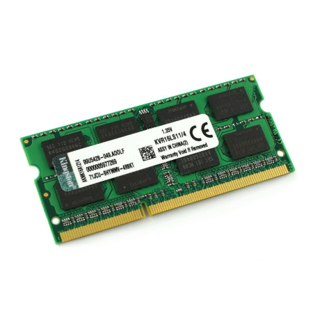 Оперативна пам'ять SODIMM DDR3L 1600 4Gb для ноутбука 1.35v PC3L-12800 KVR16LS11/4