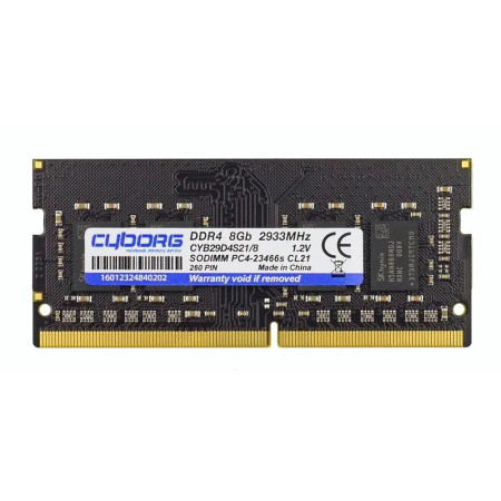 Оперативна пам'ять SODIMM DDR4 2933 8Gb для ноутбука 1.2v PC4-23400 CYB29D4S21/8