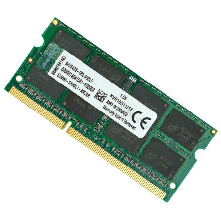 Оперативна пам'ять SODIMM DDR3 1600 16Gb однією планкою для ноутбука 1.5v PC3-12800 KVR16S11/16