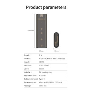Карман для SSD M2 NVME PCI-e диска - M.2 adapter-переходник на USB Type-C - 2 
