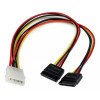 Кабель живлення SATA (Molex-2xSATA) - адаптер-розгалужувач 20 см