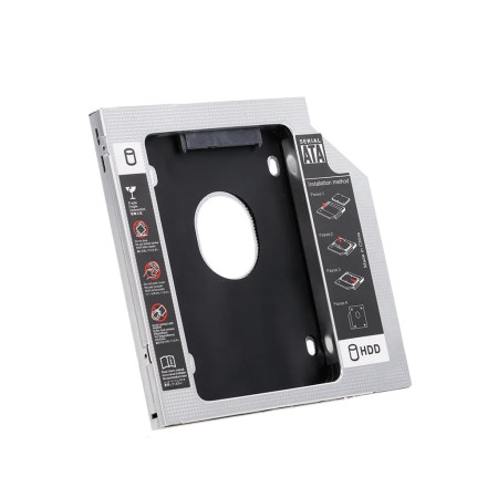 Перехідник для SSD в ноутбук замість DVD – кишеня для встановлення другого жорсткого диска 9.5 мм DW095S