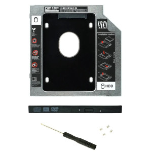 Перехідник для SSD в ноутбук замість DVD – кишеня для встановлення другого жорсткого диска 9.5 мм DW095S - 2 