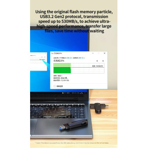 Внешний SSD диск 128GB USB 3.2 Type-A/USB Type-C DM US580-128 - 2 